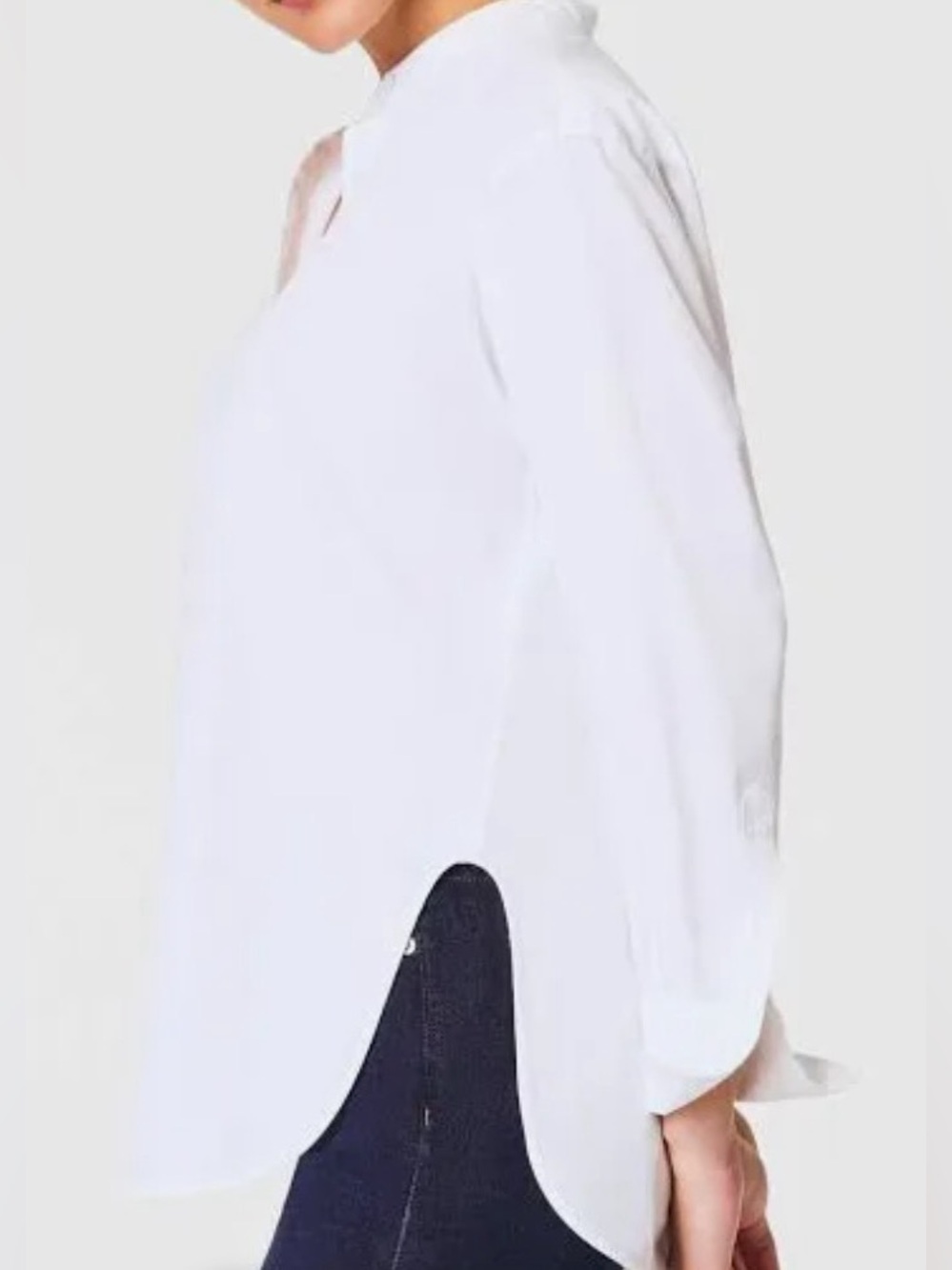 SPANX Women's Poplin Button-Up Tunic in Classic